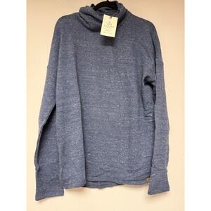Alpine Design Heathered Blue Oversized‎ Turtleneck Sweatshirt Sweater XL